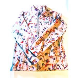 Columbia girls fleece pink floral print size XL